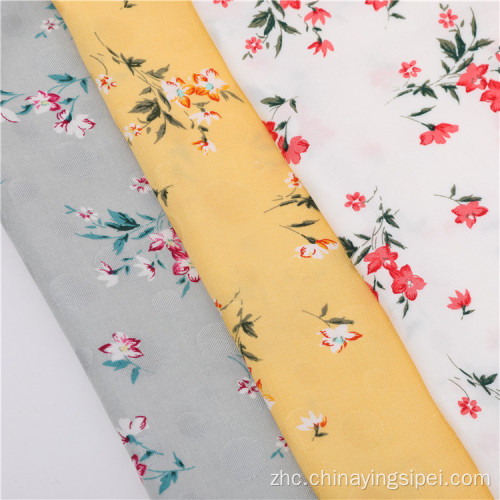 粘苏印刷的花龙山jacquard编织面料